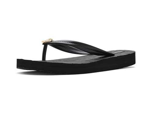 Michael Kors Womens Posie Flip-Flops Black 8 Medium