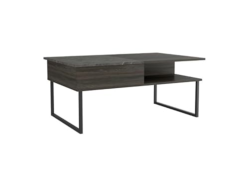 aphrophina Lift Top Coffee Table with Concealed Storage, Spacious Surface, and Stylish Woody Design, Carbon Espresso Finishing