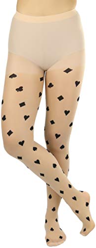 Image of ToBeInStyle Women's Valentine Day Themed Opaque Sheer Pantyhose w /Heart Love