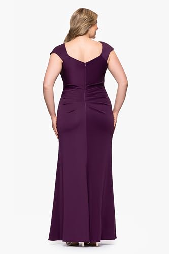 Image of Xscape Women's Plus 6414XWA, Plum, 18W