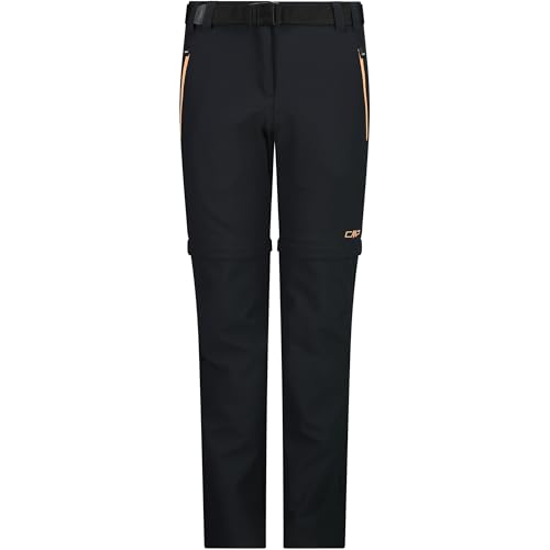 CMP Kinder Trekking Zip Off Hose, Antracite-salmone, 164