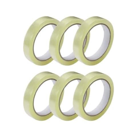 6 Pack of Premium Clear Tape, 24mm x 66m per roll, Cellotape Gift Wrap for Christmas and Birthdays- 6 Rolls, 396m Total (6) Cover