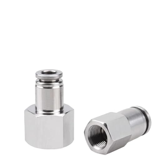 Raccord PCF6-01 pneumatique en acier inox 304 pour tuyau industriel