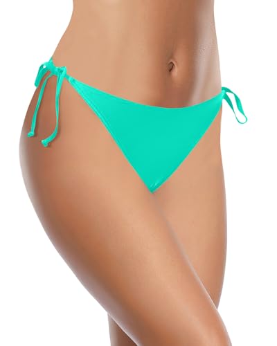 Image of Holipick Bikini Bottoms for Women String Bathing Suit Bottom with Moderate Coverage Low Waist Swim Bottom