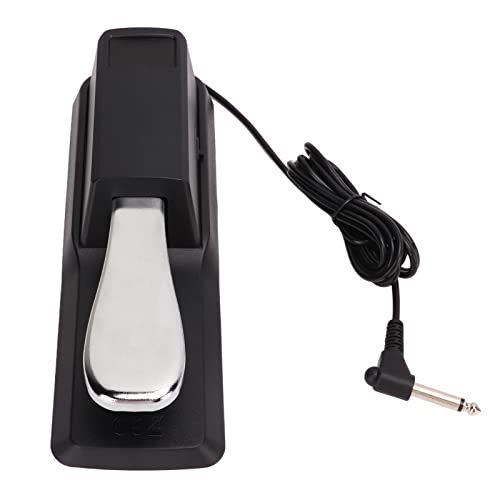 AKLOSIPY Pedal de Metal Universal con Cable de 0,5 M para Teclados Electrónicos y Pianos Digitales, Estabilidad y Compatibilidad Mejoradas