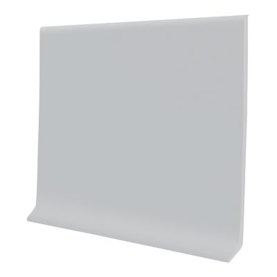 Proflex Light Gray Vinyl Wall Base 6 inch X 40 ft - Wall Base Trim with Super Strong Peel and Stick Adhesive Back - Flexible Self Stick Vinyl Wall Base - Easy Install Vinyl Floor Base with Toe