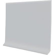 Proflex Light Gray Vinyl Wall Base 6 Inch X 20 Feet - Strong Peel and Stick Adhesive Baseboard Trim - Scratch Resistant, Flexible Baseboard Molding Trim with Toe - Self Adhesive Molding, Easy Install