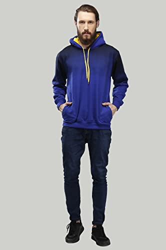 Image of AHHAAAA Men's Cotton Blend Full Sleeve Hooded Sweatshirt Hoodie 152A