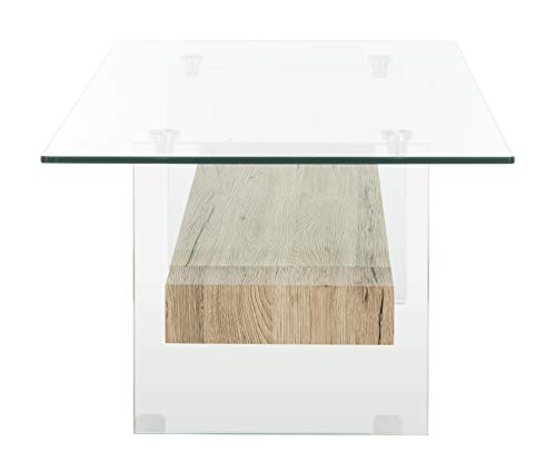 Safavieh Home Kayley Natural And Glass Coffee Table #TOP5