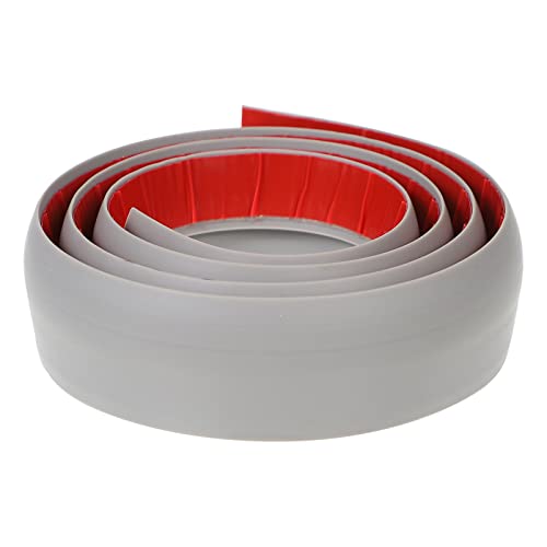 DOITOOL Carpet Rug Floor Transition Strip Self Adhesive Carpet Flooring Transitions Edging Trim Strip PVC Vinyl Floor Flat Divider Strip for Threshold Height Less Than 5mm Grey Carpet Trim