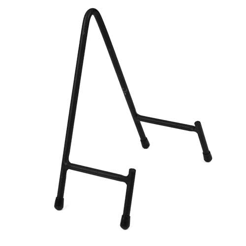 Milltown Merchants Metal Display Stand - Black Metal Plate Holder - Portable Display Rack for Trade Shows, Office, or Home (1 Pack, Trinity Stand)