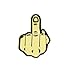 PinMaze Collections Emoji Theme Middle Finger - Flipping The Bird - Rude Finger Enamel Pin - Biker Motorcycle Jacket Vest Hat Tie Tack Lapel