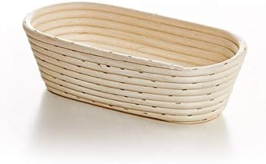 Banneton Oval de Ratã, Cesto de Fermentação para Massas de Até 900g, 28x14x8cm, BANNETON BRASIL