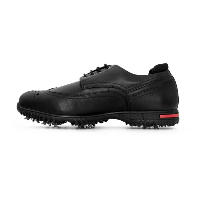 VIPERGOLF Men's Tour Pro MD Spiked Golf Shoes - Black