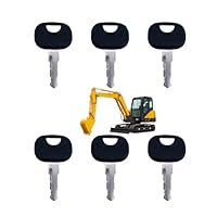 TUKEVA 6 Stück Zündschlüssel Universal Baumaschinen Schlüssel Ersatz Zündschlüssel für Baumaschinen Gabelstapler Zündschlüssel Für 201 Schlüssel 3643912 Takeuchi Radlader (201)