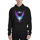 WeiYueKua Logan Paul Maverick Men's Soft Brushed Fleece Hoody Long Sleeve Hooded Sweatshirt Graphic Pullover Hoodie Large Black