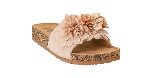 Corkys Footwear Hey Girl Wild Child Sandal - Featuring A Single Strap With 3D Flowers, All-Day Comfort, And A Trendy, Stylish Design for Every Occasion3