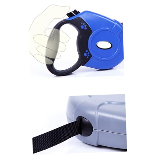 Laisse rétractable pour chien 50kg à ruban extensible 5m - 8