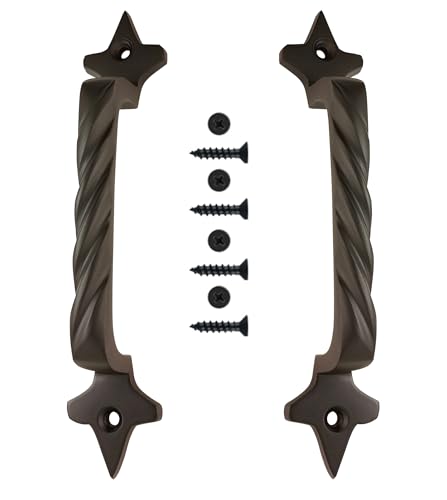 Image of Mix&Match Cast Iron Twisted Handle - 6 Inch Balck Matt Finish | Rope Style Cabinet, Wardrobe, Cupboard & Furniture Door Handle | Pack of 1 Pcs with Screws