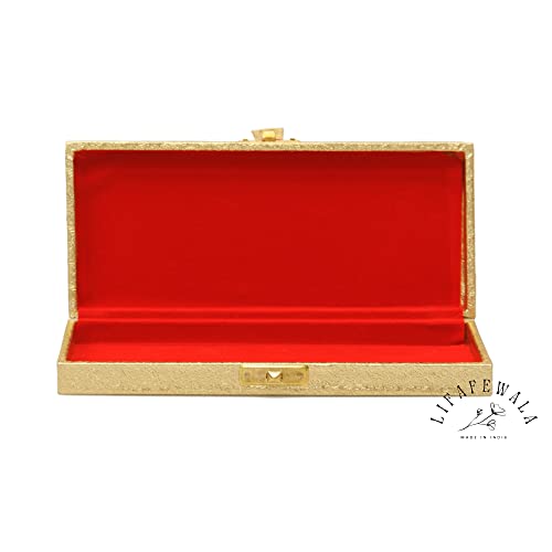 Image of Designer Rectangular Shaped Cash /Shagun /Gift /Gaddi /Jewellery /Shagun Box (Golden, Pack of 1)