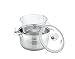 Cheffinger Olla para freír 3 TLG de acero inoxidable para inducción, 24 x 14,5 cm, 6,6 L