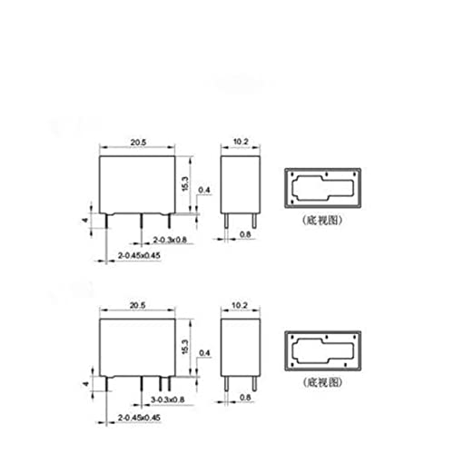 Relais électromécanique HF33F JZC-33F inverseur de tension continue pour PCB