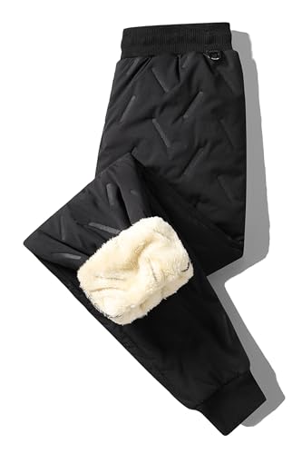 Boy's Winter Snow Pants Sherpa Lined Sweatpants Thicken Warm Fleece Pants Sports Jogger Pants 5