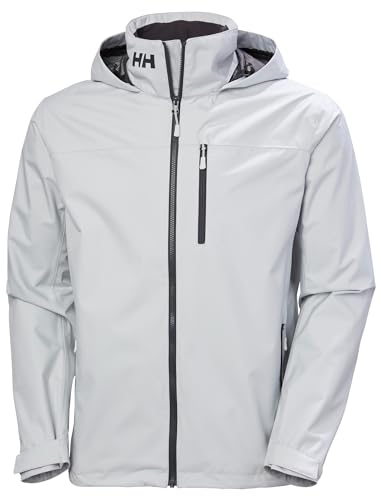 Helly-Hansen Men's Crew Hooded Jacket 2.0, 853 Grey Fog, Medium
