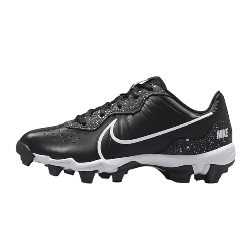 Nike Alpha Huarache 4 Keystone Boy's Rubber Molded Baseball Cleats SZ 10K Black | Dark Gray