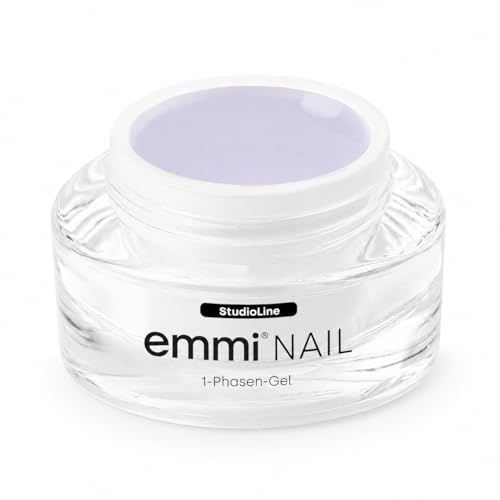 Emmi Nail Studioline 1-Phasen-Gel | LED UV All-In-One Gel | Grundierung, Aufbau & Versiegelung | Aufbaugel für Gelnägel | Mittelviskoses UV Gel | Selbstglättend & vegan | Haftgel für Gelnägel | 30ml