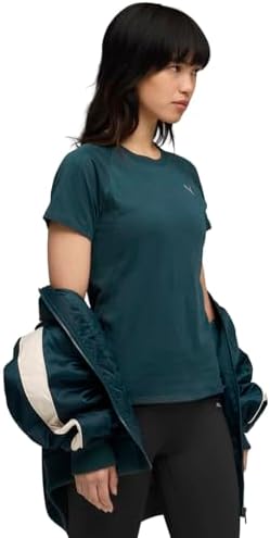 PUMA Kadın RUN VELOCITY TEE TRI-BLEND T-shirt Green Terrain L - Görsel 1