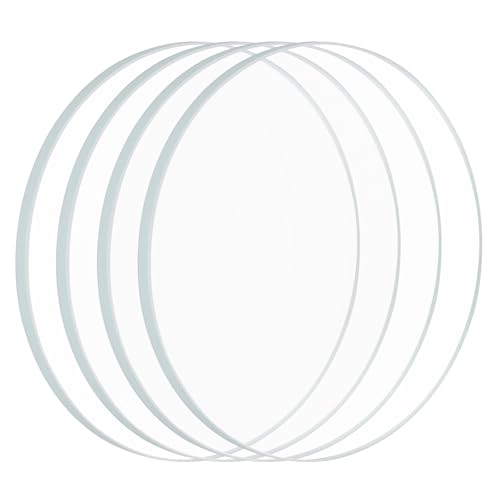 PATIKIL 1.57 Dia LED Lens, 4 Pcs Polished Edge Flashlight Replacement Parts Glass Lens for Light Source Lens Replacement, Transparent