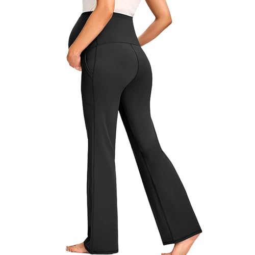 Legging de sport grossesse noir taille L avec maintien ventre - 2