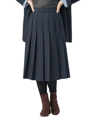 プリーツミディスカート