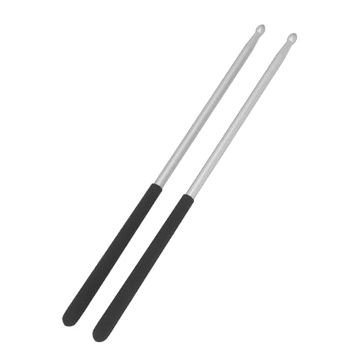 Baquetas metálicas aluminio 5A para batería, 1 par, plateadas miniatura 6