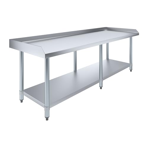 Image of AmGood Stainless Steel Equipment Stand - Heavy Duty, Commercial Grade, with Undershelf, NSF Certified (24 inch Width x 72 inch Length)