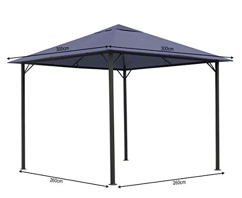Grillpavillon QUICK STAR Metall Garten Pavillon Nizza 3x3m