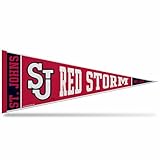 Rico Industries NCAA St. John's Red Storm 12" x 30" Felt Wall Décor Pennant - Great for Home/Bed Room/Man Cave Décor