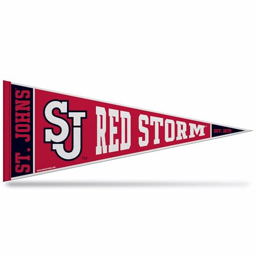 Rico Industries NCAA St. John's Red Storm 12" x 30" Felt Wall Décor Pennant - Great for Home/Bed Room/Man Cave Décor