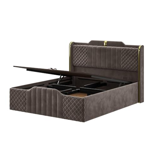 Image of Wakefit Velura Queen Size Hydraulic Storage Upholstered Bed