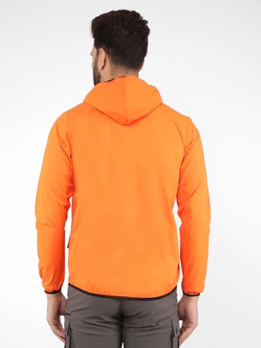 Image of GREENLANDS Windcheater GNL TRISH: Men's Reflective Windproof Jacket - NS Lycra, Breathable Mesh, Multiple Pockets, Adjustable Waist, Full Sleeves for Outdoor Adventures