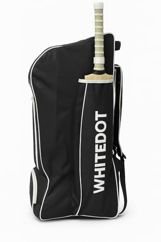 Image of WHITEDOT SPORTS Helix Cricket Wheelie Kitbag | Wheels, Dual Bat Sleeves, Shoe Compartment & Heavy-Duty Handle | Ideal for Men & Boys