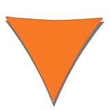 Windscreen4less 16' x 16' x 16' Sun Shade Sail Triangle Outdoor Canopy Cover UV Block for Backyard Porch Pergola Deck Garden Patio (Orange)