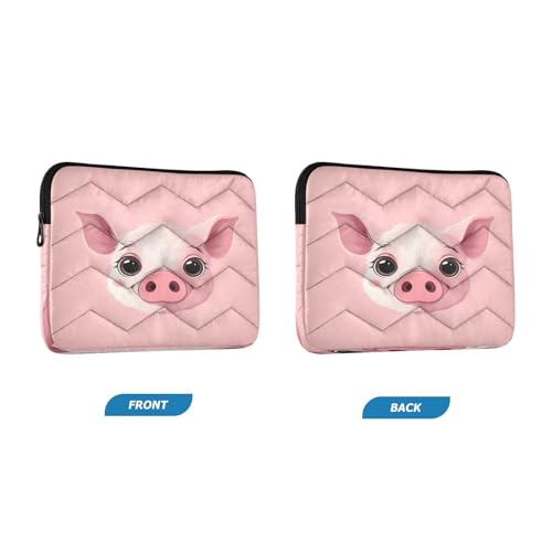 Funda para portátil 13-14 pulgadas impermeable con estampado de cerdito miniatura 2