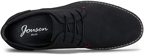 Jousen Mens Dress Shoes Retro Plain Toe Business Casual Oxfords Dress Shoes for Men