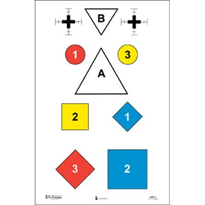 48 Pk, Colored Command Training Target Designed to Fit Ipsc Size Target Frames 18