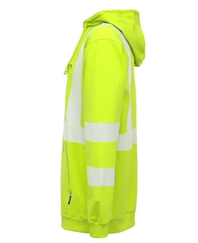 BOCOMAL FR Hoodies Pullover High Visibility 7.5oz Lightweight Non Fleece Hi vis Flame Resistant Reflective Hooded Sweatshirts2