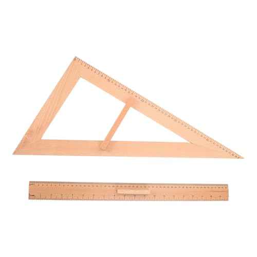 Adatto a vari contesti: con una lunghezza di 50 cm, questo righello squadrato da carpentiere si adatta a diverse esigenze di cucito, insegnamento, lavorazione del legno o compiti di disegno degli studenti, rendendolo uno strumento prezioso per l'aula e il lavoro creativo, strumento didattico del righello, righello in legno