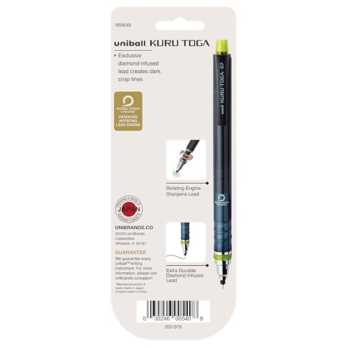 Image of uniball Kuru Toga Mechanical Pencil Starter Kit,0.7mm HB#2,(Pack of 2)