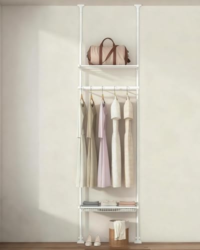 MISHIP �˂����胉�b�N �˂�����n���K�[���b�N �y����145cm����296cm�܂Őݒu�\�z ��73CM �z���C�g �I���� �ߗގ��[ ��t�ȒP �i���Ή� �X���� �ǖʎ��[ ��e��